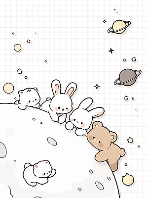 동물 별 어린이 일러스트 곰 놀이 실험 웃음 친구 우주 귀여움 행성 탐험 달 토끼 스케치 그림 우주여행 국내일러스트 AI파일 자연요소 여행 컨셉 포유류 관계 표정 미술 사람 반려동물 파일형식 벡터