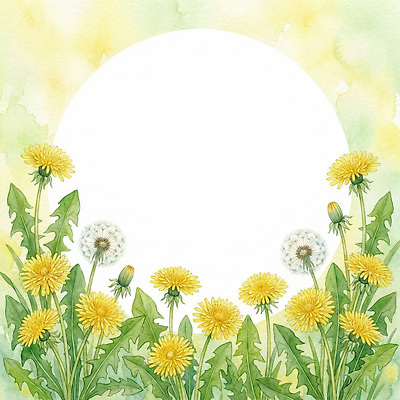 JPG 식물 공원 꽃 백그라운드 일러스트 자연 수채화 프레임 따뜻함 풍경 연두색 여름 태양 봄 성장 민들레 원예 화단 뷰티풀 국내일러스트 AI일러스트 AI콘텐츠 자연요소 계절 공공시설 취미 초록색 생태계 파일형식