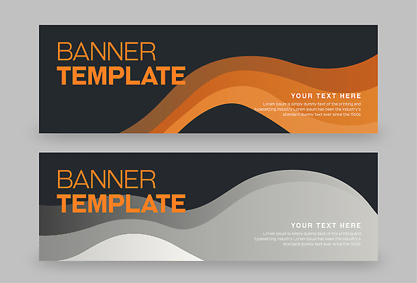 템플릿 디자인 배너 배너템플릿 가로배너 컬러 백그라운드 그래픽 세트 주황색 웹 현수막 알림 마케팅 흥미 사운드웨이브 AI파일 컨셉 인터넷 가로 소리 파일형식 벡터