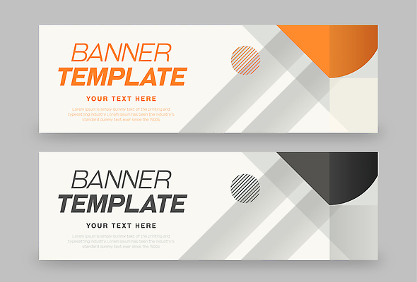 도형 템플릿 디자인 배너 배너템플릿 가로배너 컬러 텍스트 그래픽 세트 주황색 공간 현수막 표현 알림 생성 입력 사용자 AI파일 가로 파일형식 벡터