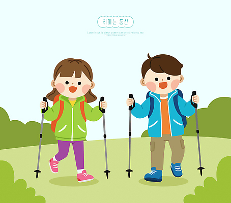 나무 어린이 일러스트 모션 자연 산 건강 대화 취미 친구 운동 야외활동 등산 하이킹 막대기 즐거움 산길 국내일러스트 AI파일 식물 감정 길 관계 레저 말하기 사람 트래킹 생태계 파일형식 벡터