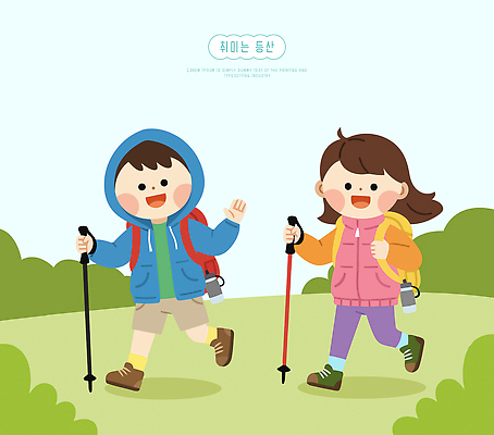 초등학생 일러스트 배낭 가족 모션 자연 놀이 웃음 친구 운동 야외활동 걷기 산책 등산 하이킹 탐험 도전 숲 즐거움 등산스틱 국내일러스트 AI파일 학생 감정 가방 관계 레저 휴식 표정 건강 사람 트래킹 생태계 등산용품 파일형식 벡터