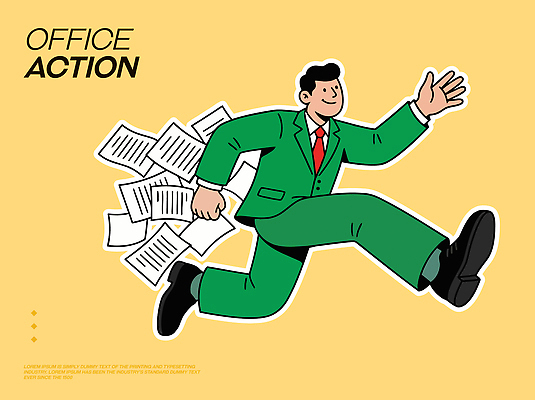 남자 종이 포즈 일러스트 모션 회의 스트레스 직장 사람 정장 사무실 달리기 시간 업무 작업 사무 사무원 비즈니스맨 목표 바쁨 국내일러스트 AI파일 직업 옷 컨셉 회사 비즈니스 직장인 파일형식 벡터