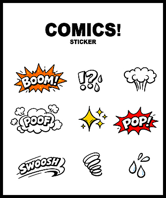 캐릭터 디자인 컬러 스티커 일러스트 그래픽 소리 표현 유머 만화 오브젝트 그림 장면 스토리 만화책 국내일러스트 AI파일 감정 책 파일형식 벡터