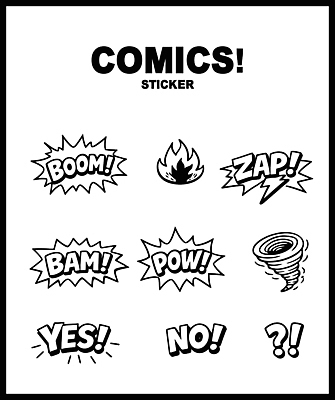 디자인 감정 선 컬러 스티커 일러스트 모션 커뮤니케이션 대화 단어 소리 다양 표현 손전등 만화 즐거움 오브젝트 그림 드라마 창의성 국내일러스트 AI파일 문자 다수 조명 말하기 파일형식 벡터