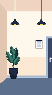 식물 디자인 화분 벽 컬러 일러스트 휴식 조명 실내 장식 인테리어 사무실 독서 공간 편안함 정리 조화 평면도 국내일러스트 AI파일 컨셉 비즈니스 내부 감각 그림 파일형식 벡터