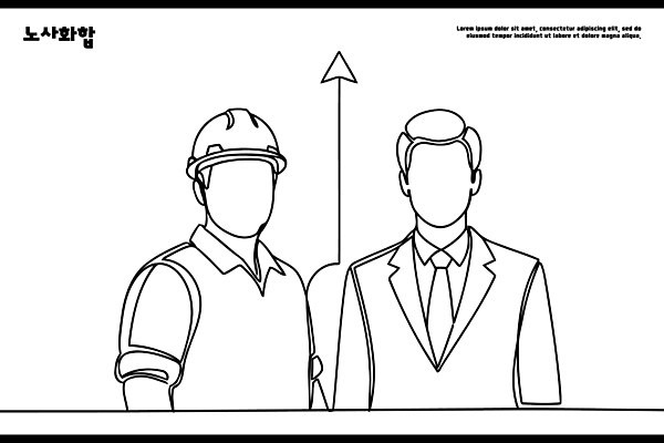 남자 건축 산업 라인일러스트 일러스트 회사 비즈니스 협력 기술 대화 안전 사람 정장 작업 헬멧 노사화합 전문 프로젝트 국내일러스트 AI파일 옷 말하기 보호장비 파일형식 벡터