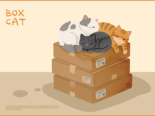 동물 일러스트 자연 휴식 주택 실내 사랑 일상 친구 반려동물 상자 귀여움 고양이 수면 포근함 깔깔이 흥미 국내일러스트 AI파일 감정 컨셉 포유류 관계 내부 건물 라이프 물 감각 생태계 파일형식 벡터