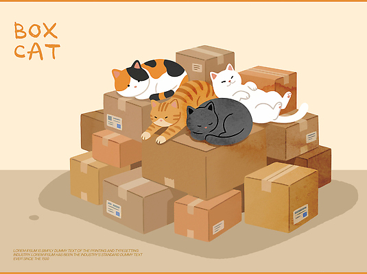 동물 컬러 백그라운드 일러스트 놀이 휴식 주택 반려동물 상자 사무실 장난감 귀여움 고양이 공간 모임 잠 수면 편안함 그림 국내일러스트 AI파일 컨셉 비즈니스 포유류 건물 물 감각 파일형식 벡터