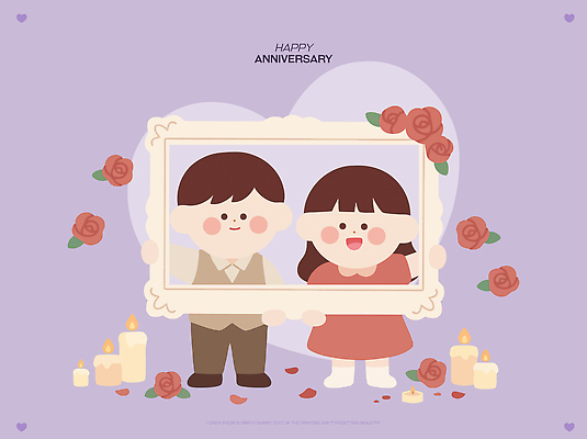 디자인 커플 기념일 꽃 어린이 포즈 액자 백그라운드 일러스트 촛불 사랑 웃음 장식 친구 축제 축하 국내일러스트 AI파일 식물 감정 컨셉 초 관계 표정 사람 이벤트 파일형식 벡터