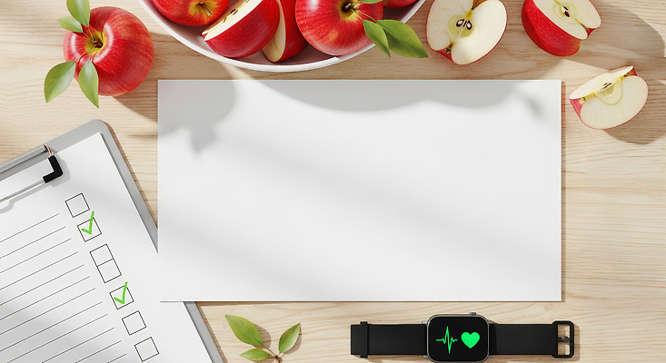 JPG 편집이미지 과일 의학 탁자 주방용품 프레임 건강 요리 생활 주방 식사 기록 맥박 사과 체크표시 준비 체크리스트 스마트워치 편집실사 AI포토 AI콘텐츠 가구 생활용품 스마트기기 CG 확인 웨어러블 파일형식