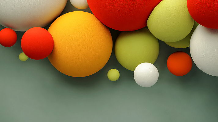 JPG 모양 편집이미지 디자인 벽 컬러 그래픽백그라운드 장식 컬러풀 공간 다양 원형 크기 배열 오브젝트 조화 이미지편집 AI컴퓨터그래픽 AI콘텐츠 도형 다수 백그라운드 그래픽 파일형식