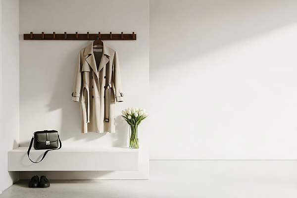 JPG 편집이미지 디자인 꽃 벽 가구 가방 조명 바닥 실내 인테리어 공간 코트 스탠드 원예 정리 헹가래 미니멀 편집실사 AI포토 AI콘텐츠 식물 잡화 생활용품 취미 내부 외투 축하 CG 파일형식