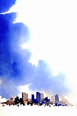 JPG 모양 예술 컬러 백그라운드 야경 일러스트 하늘 수채화 풍경 건물 공간 표현 도시 그림 조화 창의성 국내일러스트 AI일러스트 AI콘텐츠 건축물 야간 파일형식 풍경_경치