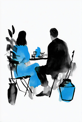 JPG 식물 커피 음료 예술 의자 일러스트 탁자 디저트 수채화 대화 그림자 앉기 여러명 일상 파란색 카페 모임 마시기 보고 먹기 그림 소통 국내일러스트 AI일러스트 AI콘텐츠 음식 컬러 가구 다수 컨셉 모션 말하기 사람 라이프 상점 발표 파일형식