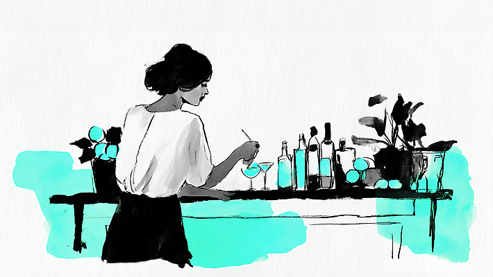 JPG 식물 손 여자 음료 일러스트 모션 탁자 잔 수채화 주류 이야기 사람 친구 칵테일 바 저녁 음주 만들기 소음 주점 국내일러스트 AI일러스트 AI콘텐츠 식기 가구 관계 신체부위 소리 술집 야간 파일형식