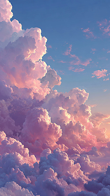 JPG 구름 편집이미지 분홍색 컬러 하늘색 자연 하늘 날씨 풍경 빛 태양 보라색 저녁 땅 장면 편집실사 AI컴퓨터그래픽 AI콘텐츠 자연요소 파란색 밤 야간 CG 생태계 파일형식