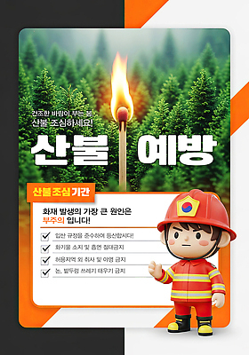 PSD 나무 편집이미지 캐릭터 포스터 캠페인 경고 안전 잔디 환경 위험 소방관 소방 예방 화재 산불 불조심 이미지편집 식물 컨셉 구조원 사건 파일형식