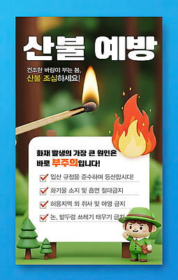 PSD 편집이미지 공원 포스터 불 피곤 경고 안전 성냥 예방 화재 조심 동산 산불 시민 규정 이미지편집 자연요소 공공시설 컨셉 사건 국민 파일형식