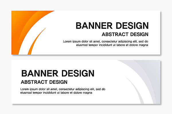 템플릿 편집 디자인 배너 배너템플릿 가로배너 선 컬러 추상 형상 그래픽 주황색 회색 흰색 모던 기하학 배너세트 AI파일 무늬 가로 세트 파일형식 벡터
