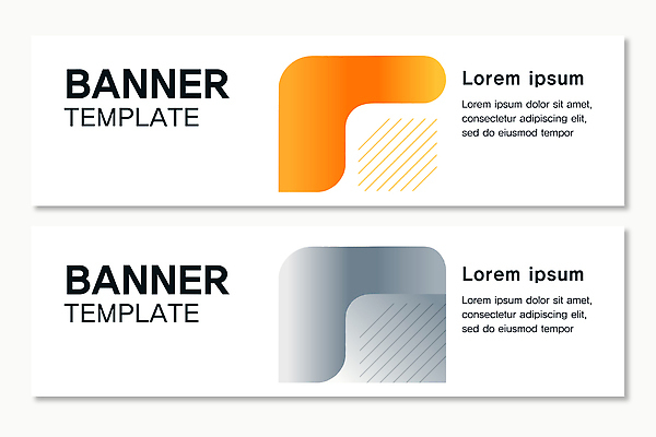 템플릿 디자인 배너 배너템플릿 가로배너 컬러 백그라운드 형상 그래픽 디지털 주황색 흰색 작업 은색 기하학 분류 조합 배너세트 AI파일 무늬 가로 세트 파일형식 벡터