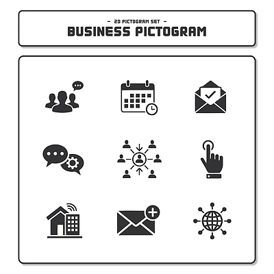 일러스트 비즈니스 회의 협력 기술 관리 사무실 팻말 정보 작업 이메일 계획 확인 소통 국내일러스트 AI파일 컨셉 프레임 파일형식 벡터