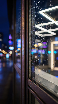 JPG 편집이미지 창문 모션 거리 사람 풍경 생활 빛 물방울 도시 레인 편집실사 AI포토 AI콘텐츠 CG 파일형식