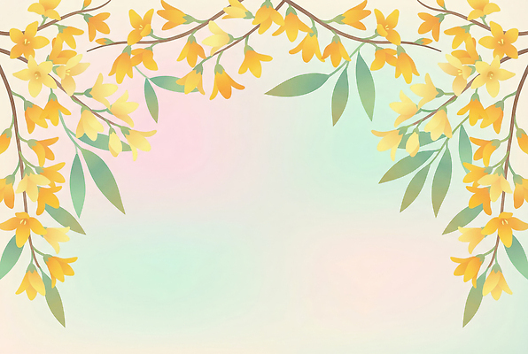 JPG 디자인 꽃 컬러 배경화면 백그라운드 잎 일러스트 자연 창조 미술 그래픽 장식 초록색 노란색 봄 화사함 조화 뷰티풀 색채 국내일러스트 AI일러스트 AI콘텐츠 식물 계절 컨셉 문화예술 생태계 파일형식