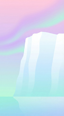 JPG 컬러 일러스트 자연 하늘 풍경 파란색 빛 보라색 북극 빙하 오로라 뷰티풀 시각효과 얼음산 현상 국내일러스트 AI일러스트 AI콘텐츠 자연현상 극지방 생태계 파일형식 효과