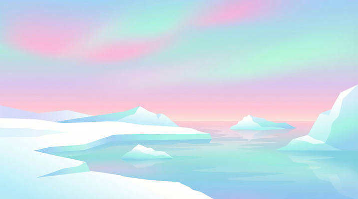 JPG 바다 컬러 겨울 일러스트 자연 하늘 날씨 풍경 해변 물 환경 맑음 얼음 일몰 대기 북극 지형 조화 오로라 국내일러스트 AI일러스트 AI콘텐츠 자연요소 계절 자연현상 노을 극지방 생태계 파일형식