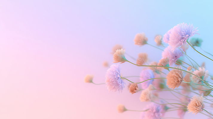 JPG 모양 식물 편집이미지 꽃 분홍색 컬러 하늘색 백그라운드 잎 자연 장식 여름 태양 봄 파스텔 뷰티풀 파스텔톤 이미지편집 AI컴퓨터그래픽 AI콘텐츠 자연요소 계절 학용품 파란색 생태계 파일형식