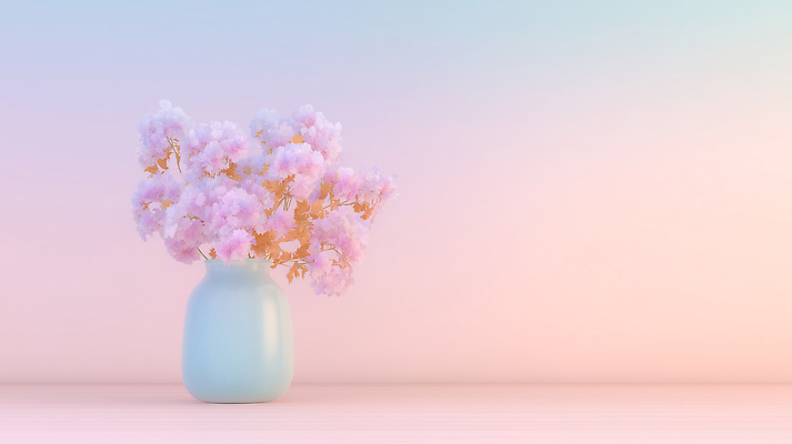 JPG 식물 편집이미지 디자인 꽃 화초 분홍색 자연 실내 장식 파란색 인테리어 꽃병 공간 방 분위기 파스텔 뷰티풀 파스텔톤 이미지편집 AI컴퓨터그래픽 AI콘텐츠 컬러 컨셉 학용품 내부 생태계 파일형식