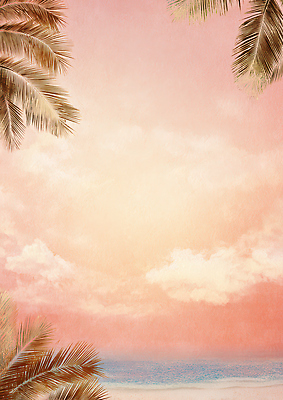 JPG 파도 바다 일러스트 자연 하늘 날씨 열대 풍경 야자수 평화 일출 일몰 더위 저녁 수평선 트로피컬아트 국내일러스트 AI일러스트 AI콘텐츠 나무 컨셉 노을 야간 그림 생태계 파일형식