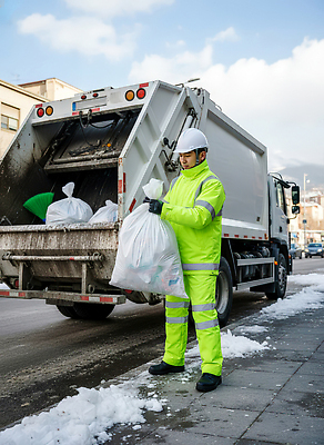 JPG 편집이미지 백그라운드 노동자 봉투 거리 작업복 일상 환경 도시 작업 쓰레기 청소 쓰레기차 청소차 환경미화원 의료성형뷰티 편집실사 AI인물포토 AI콘텐츠 직업 옷 자동차 라이프 CG 특수차량 파일형식 AI포토