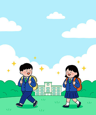 학생 교복 길 어린이 백그라운드 가방 일러스트 학교 모션 고등학교 웃음 풍경 잔디 건물 일상 친구 소풍 걷기 출발 등교 하교 조화 중학교 오후 국내일러스트 AI파일 식물 건축물 잡화 옷 교육 컨셉 관계 표정 사람 라이프 야외활동 등하교 파일형식 벡터
