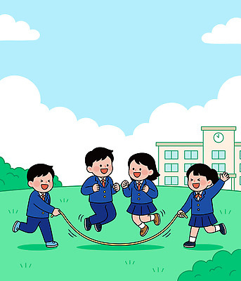 나무 교복 초등학생 시계 일러스트 학교 모션 놀이 협력 고등학교 웃음 잔디 일상 여름 달리기 운동 햇빛 스쿨라이프 운동장 체육 즐거움 줄넘기 중학교 단체줄넘기 국내일러스트 AI파일 식물 학생 라이프스타일 옷 계절 교육 감정 스포츠시설 표정 건강 사람 라이프 태양 공간 파일형식 벡터