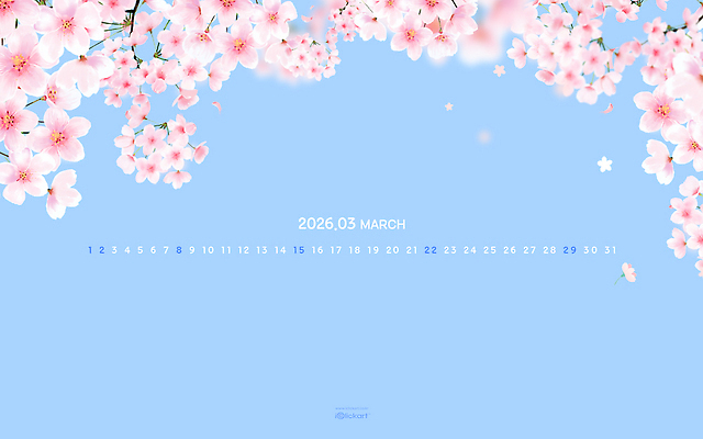 바탕화면 날짜 파일형식 JPG 3월 월페이퍼