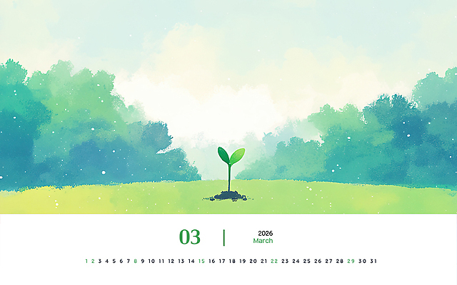 바탕화면 날짜 파일형식 JPG 3월 월페이퍼