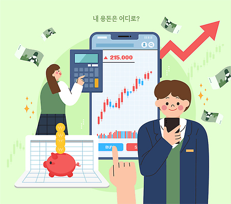 돈 일러스트 그래프 금융 경제 스마트폰 자료 거래 계산기 정보 시장 계획 주식 주머니 재테크 분석 고민 보고서 투자 상승 경제교육 용돈 국내일러스트 AI파일 교육 감정 컨셉 비즈니스 문구용품 핸드폰 스마트기기 장비 재산 파일형식 벡터