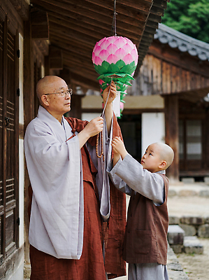 JPG 편집이미지 전통 문화 어린이 모션 한국 부처님오신날 작업 사찰 승려 명상 준비 만들기 동자승 연등 스승 제자 의료성형뷰티 편집실사 AI인물포토 AI콘텐츠 기념일 아시아 종교건축 사람 등불 성직자 불교용품 CG 파일형식 AI포토