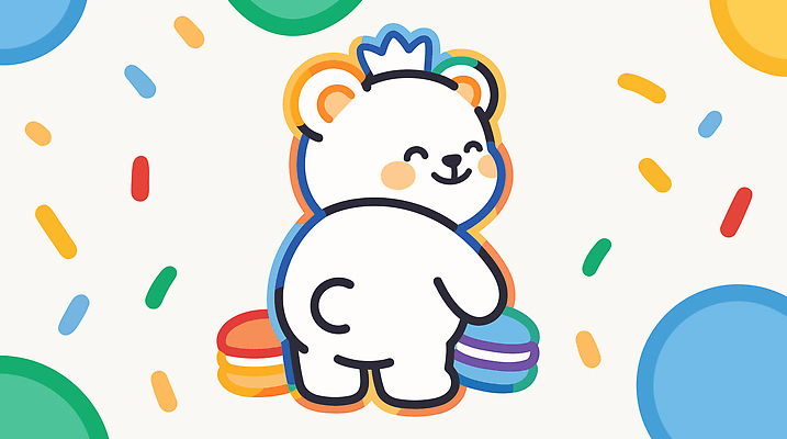 캐릭터 기념일 어린이 인형 컬러 일러스트 곰 놀이 선물 웃음 장식 파티 귀여움 흰색 원형 생일 즐거움 아기곰 특별함 국내일러스트 AI파일 도형 동물 감정 새끼 컨셉 포유류 표정 사람 이벤트 파일형식 벡터