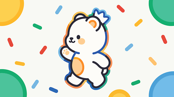 동물 캐릭터 디자인 행복 컬러 일러스트 모션 이벤트 잔디 장식 파티 걷기 곰인형 아기 오브젝트 그림 아기곰 국내일러스트 AI파일 식물 감정 새끼 인형 곰 사람 파일형식 벡터