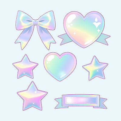 모양 PSD 디자인 별 리본 컬러 백그라운드 스티커 패턴 일러스트 포장 수채화 장식 반짝임 고양이 하트 그림 부드러움 꾸미기 뷰티풀 홀로그램 국내일러스트 자연요소 무늬 포유류 모션 반려동물 감각 파일형식