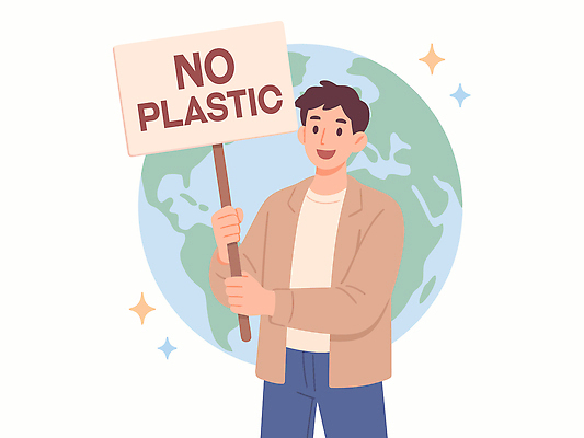 지구 캠페인 일러스트 모션 미래 사람 운동 환경 금지 표지판 메시지 보호 플라스틱 소재 지구촌 소통 책임감 제로웨이스트 국내일러스트 AI파일 컨셉 재질 알림판 건강 그린캠페인 사회이슈 파일형식 벡터