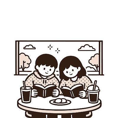 나무 음료 일러스트 창문 모션 자연 탁자 휴식 디저트 대화 취미 일상 책 친구 카페 시간 편안함 읽기 자취 국내일러스트 AI파일 식물 음식 가구 컨셉 관계 말하기 라이프 상점 감각 생태계 파일형식 벡터