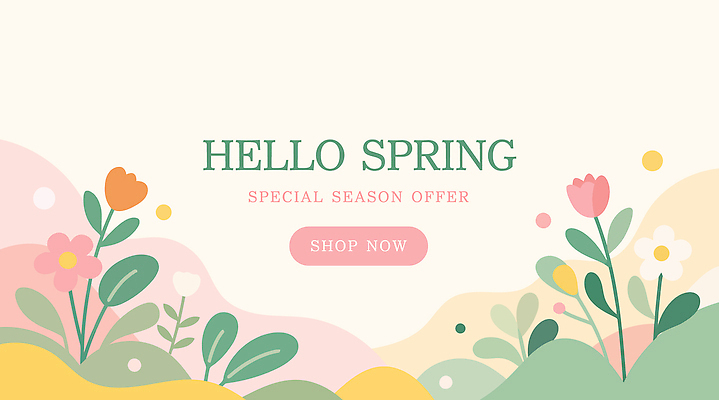 템플릿 디자인 배너템플릿 꽃 컬러 백그라운드 봄꽃 이벤트 그래픽 쇼핑 세일 봄 진행 AI파일 식물 배너 계절 파일형식 벡터