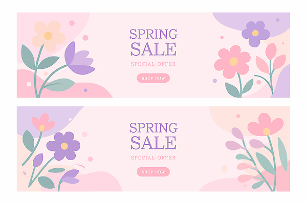 템플릿 디자인 배너 배너템플릿 꽃 컬러 이벤트 그래픽 쇼핑 세일 봄 마케팅 소셜미디어 혜택 AI파일 식물 계절 파일형식 벡터