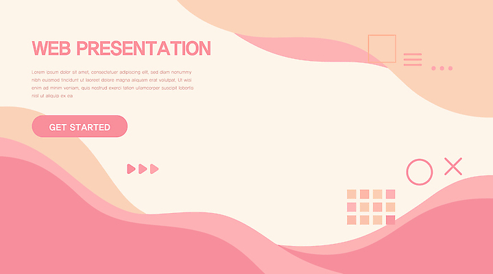 모양 템플릿 디자인 배너템플릿 분홍색 컬러 백그라운드 곡선 비즈니스 그래픽 웹 프레젠테이션 구성 베이지색 웹디자인 웹배너 AI파일 배너 선 웹템플릿 인터넷 파일형식 벡터