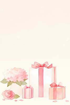 JPG 디자인 기념일 꽃 화분 분홍색 컬러 꽃다발 백그라운드 일러스트 사탕 선물 이벤트 장식 선물상자 인테리어 축하 생일 수국 국내일러스트 AI일러스트 AI콘텐츠 식물 컨셉 디저트 상자 파일형식