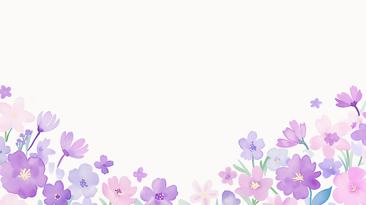 JPG 식물 디자인 꽃잎 꽃 화초 컬러 백그라운드 일러스트 자연 생명 미술 장식 스크린 보라색 봄 배열 부드러움 화사함 뷰티풀 카피스페이스 국내일러스트 AI일러스트 AI콘텐츠 계절 컨셉 문화예술 공백 감각 생태계 파일형식